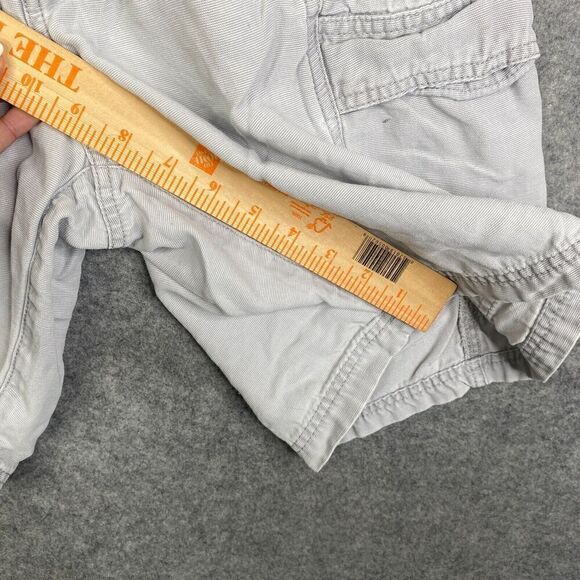 Tommy Bahama Relax Stretch Cargo Shorts Men's 30 Gray Solid Button Zip Closure - Picture 4 of 9